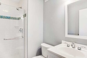 Shower, hair dryer, towels - Updated Sea Colony condo with pools, hot tubs, lake views, & high-speed WiFi (Bethany Beach)