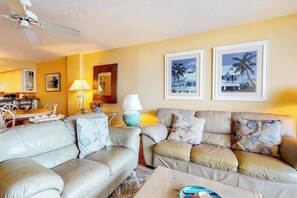 TV, DVD player - Sea Colony 5th floor condo w/ balcony, gym, basketball court- partial ocean view (Bethany Beach)