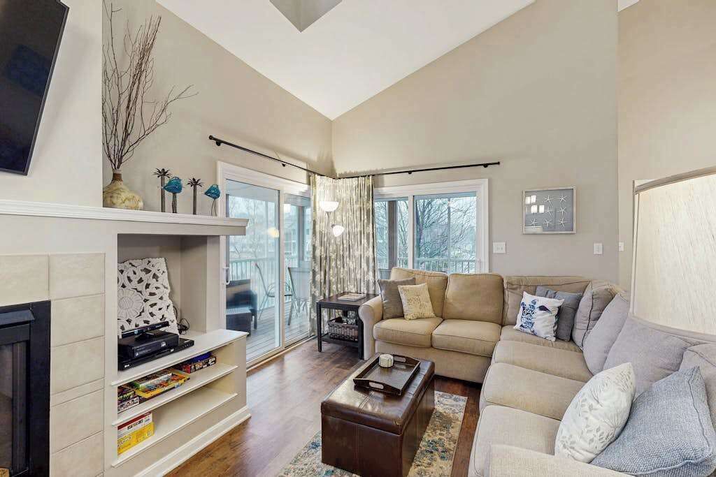 TV, fireplace, video games, DVD player