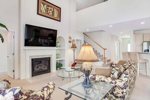 TV, offices - Bear Trap Dunes - waterfront home with golf, pool, fitness room, & tennis (Ocean View)