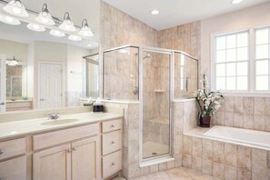 Douche, serviettes fournies