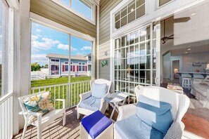 Terrace/patio - Bayside Resort townhome with nautical-theme, resort amenities, & water views (Selbyville)
