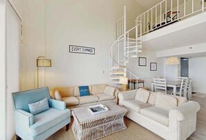 TV, offices - Sea Colony condo with pools, tennis, beach, hot tub, gym, sauna, & balcony (Bethany Beach)
