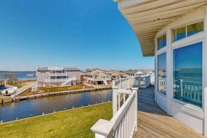 Terrace/patio - Town of Fenwick Island bay front house w/deck, patio, bay views, grill (Fenwick Island)
