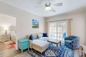 TV, offices - Creekwood condo with on-site pool & patio -  near shopping/dining (Rehoboth Beach)
