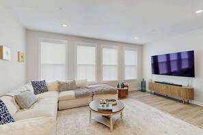 TV, fireplace, offices - Spring Lake townhouse w/community pool, deck, balcony, grill (Rehoboth Beach)