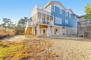 Exterior - Town of Bethany Beach home with a fireplace & outdoor living - near beach (Bethany Beach)