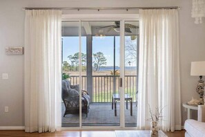 TV, fireplace, DVD player, offices - Bayville Shores - Inviting townhome with pool, fitness area, tennis, & W/D (Selbyville)