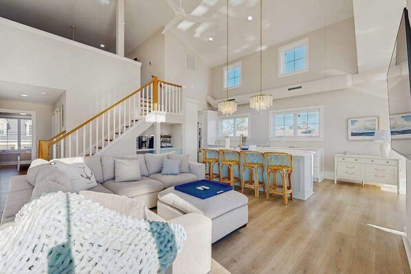 TV, DVD player - Spacious pet friendly waterfront house w/deck, patio, balcony & gas grill (Bethany Beach)