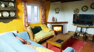 Fernseher, Kamin