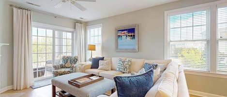 TV, fireplace, offices