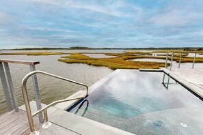 Pool - Bayview Park bay front house w/private pool, amazing bay views, deck, balcony (Bethany Beach)