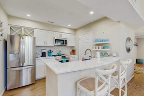 Fridge, microwave, oven, stovetop - Sea Colony Tennis 2nd-floor condo w/community pools, tennis/pickleball, gym (Bethany Beach)