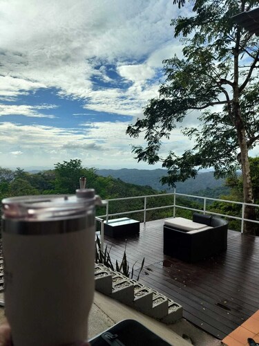 Refuge with a spectacular sunset in Cerro Azul