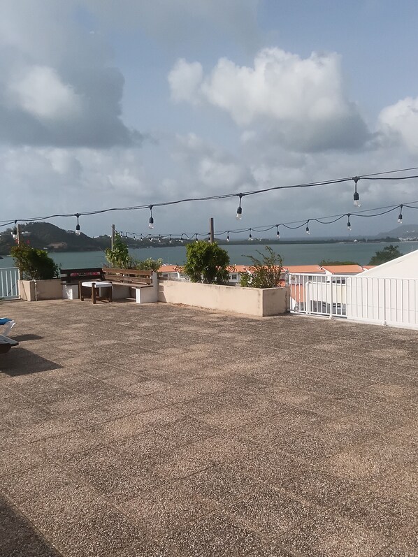 Terrace/patio -  Fully furnish 1-Bedroom Apt. For Business, Leisure, providing safety & Comfort
 (Cupecoy)