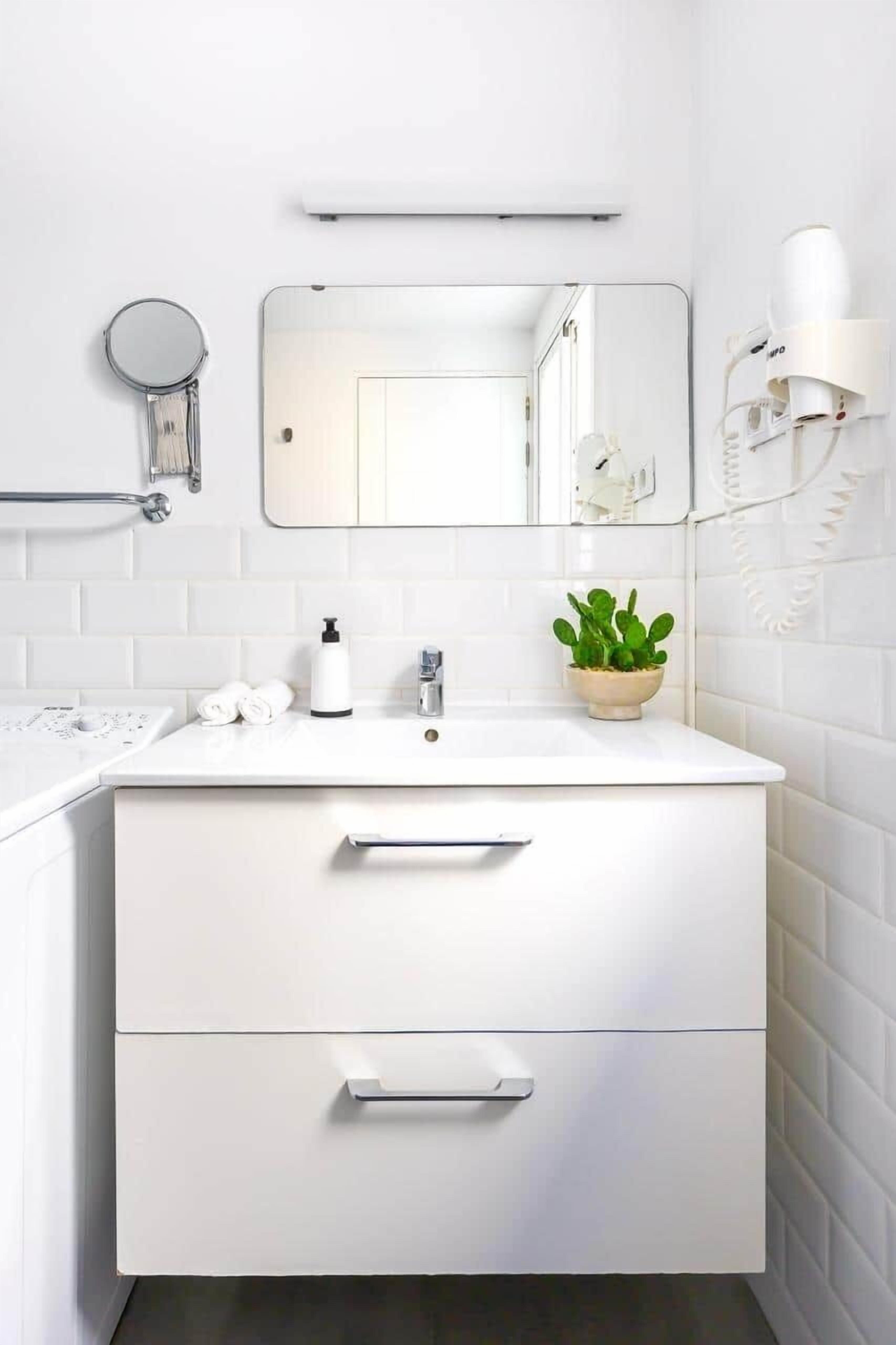Een douche, een haardroger