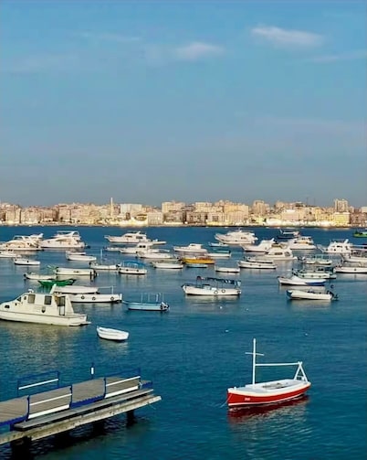Spacious 3-bedroom waterfront apartment in  Alexandria Governorate with AC