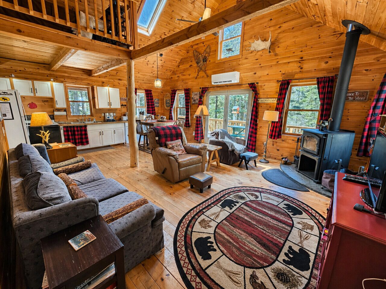 TV, fireplace, DVD player, video library