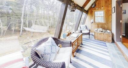 Appalachee Pond Waterfront Cottage | Decks, Sunroom, Dock with Kayaks & Canoe