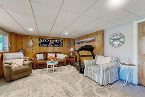 Interior - Oceanfront home with dock, beautiful deck & firepit - steps to the beach (Harpswell)