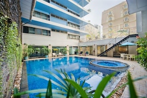 Indoor pool, outdoor pool