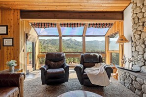 TV, fireplace, table football, ping pong - Big Bear Cabin w/ Hot Tub & Views (Big Bear Lake)