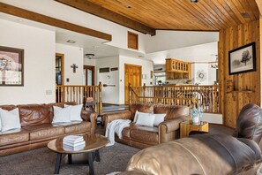 TV, fireplace, table football, ping pong - Big Bear Cabin w/ Hot Tub & Views (Big Bear Lake)