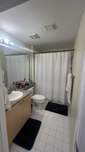 Towels, soap, toilet paper