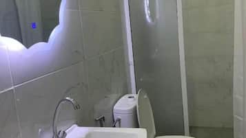 Studio | Bathroom | Shower, towels, toilet paper