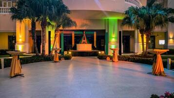 Outdoor banquet area