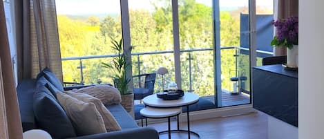 Smart TV, books, stereo