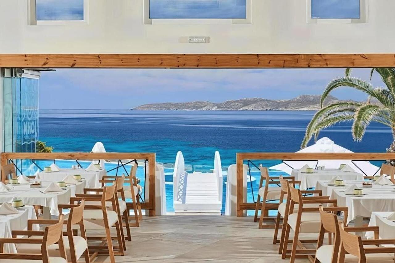Outdoor banquet area