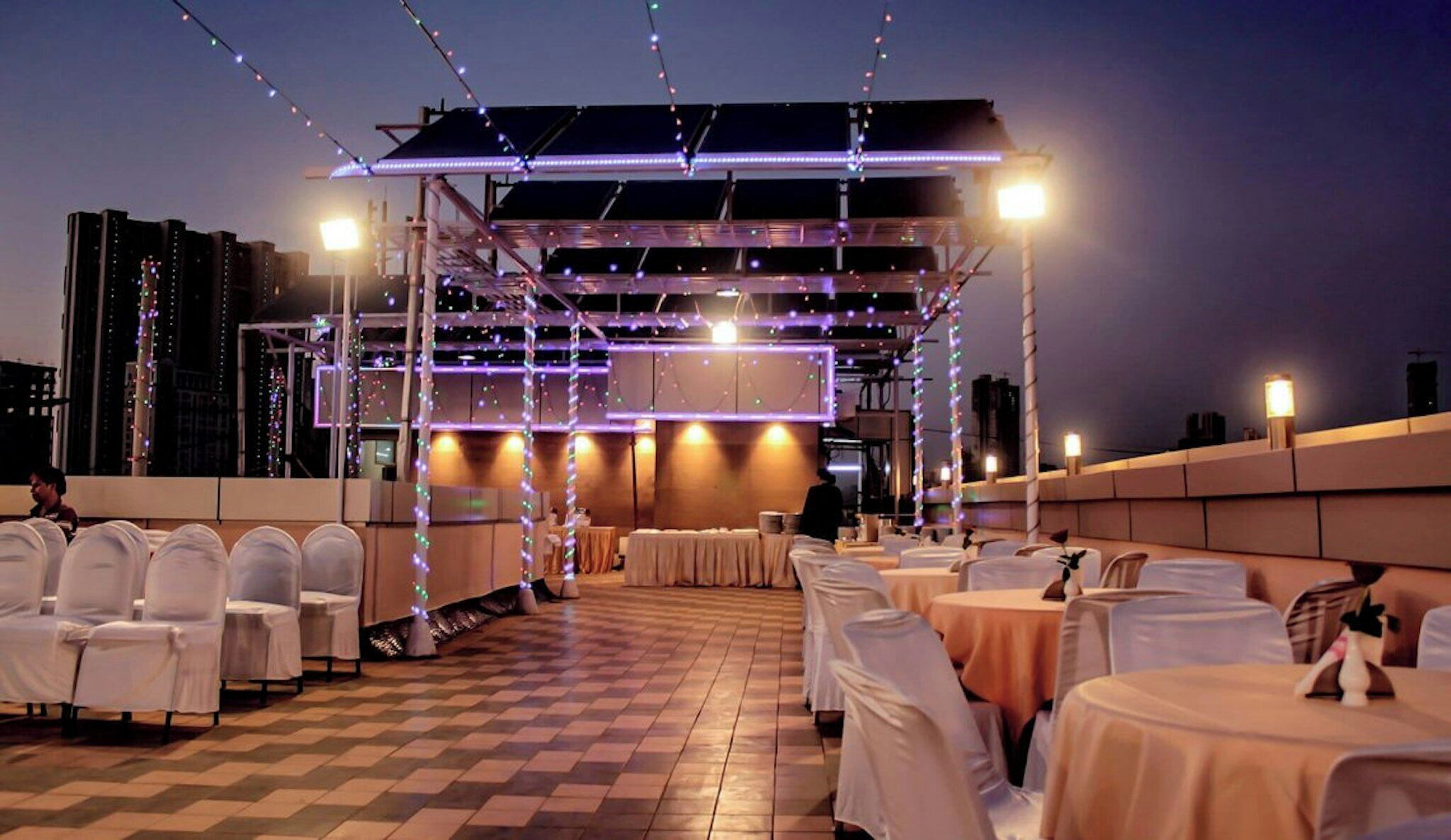 Outdoor banquet area