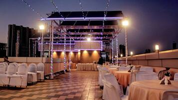 Outdoor banquet area