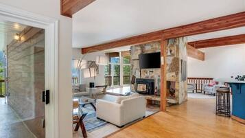 TV, fireplace, stereo