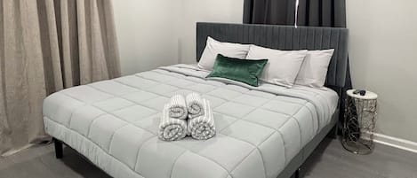 Desk, iron/ironing board, free WiFi, bed sheets