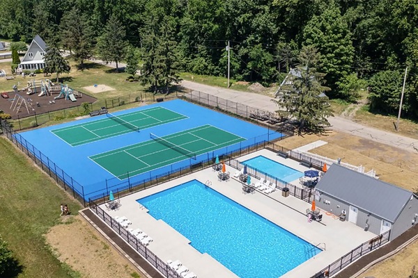 Resort-style fun awaits with 3 pools, tennis, and play at Chalet on the Lake Resort.