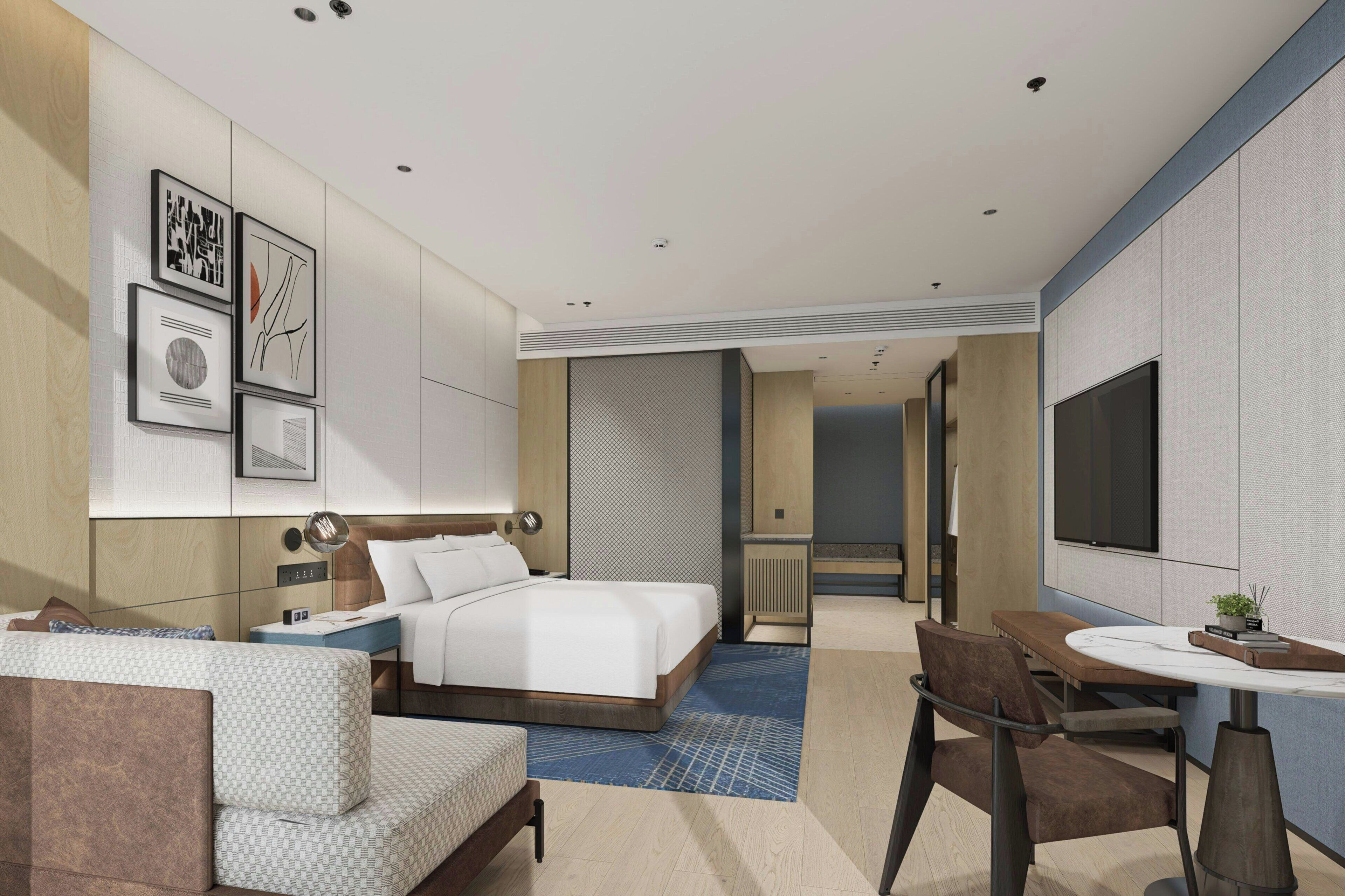 Quarto premium, 1 cama King | Wi-Fi de cortesia