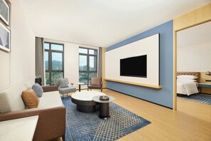 Suite ejecutiva, 1 habitación | Área de sala de estar