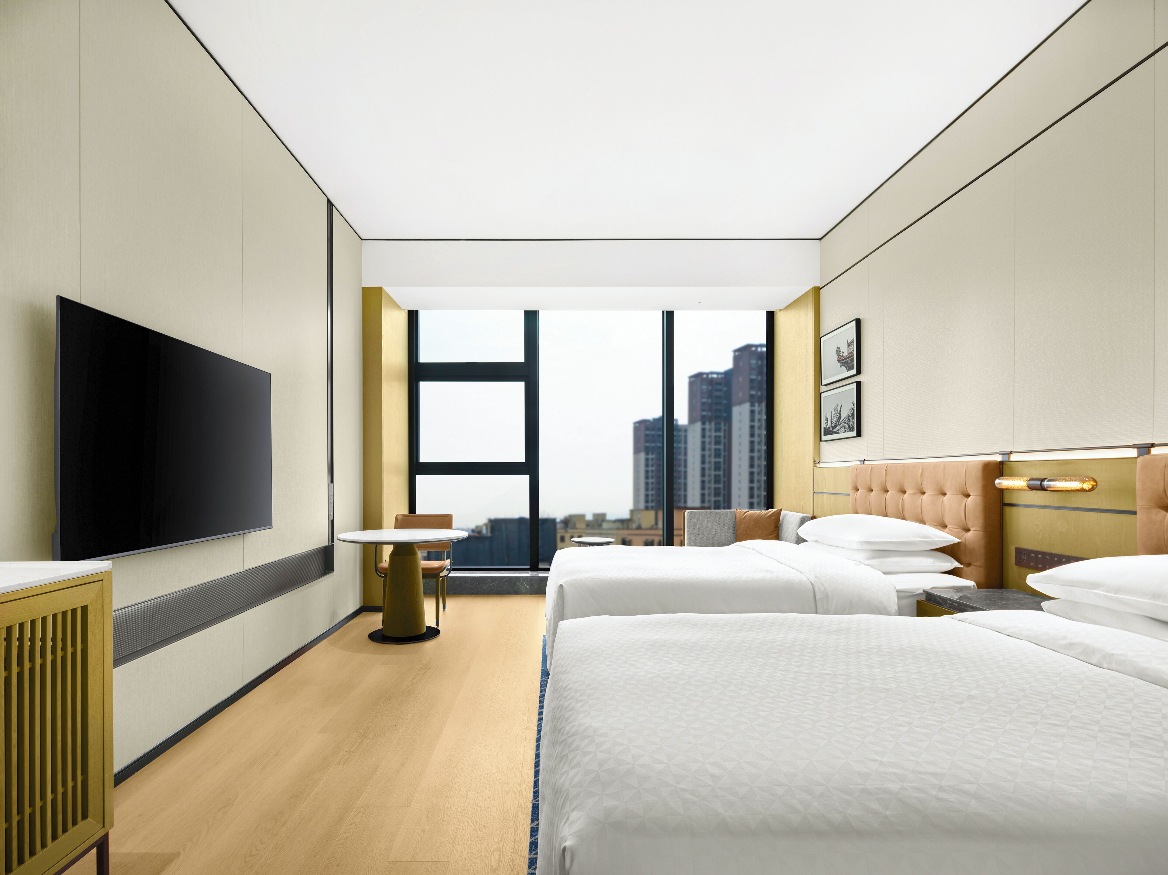 Chambre Confort, 2 lits doubles, vue ville