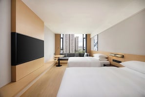 Executive Room, 2 Double Beds, City View | Down comforters, in-room safe, blackout drapes, free WiFi