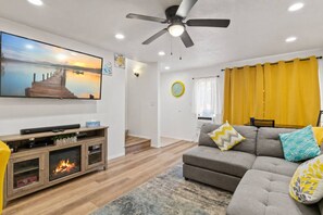 TV, fireplace - Relaxed Kaneohe Retreat | Carport, AC, W/D (Kaneohe)