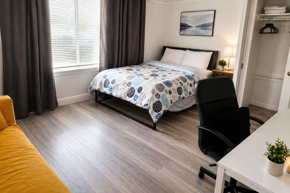 Standard Room, 1 Double Bed, Shared Bathroom | Desk, laptop workspace, free WiFi