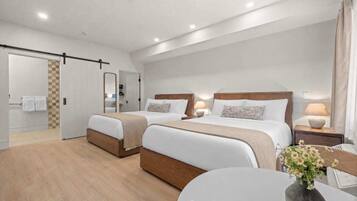 Desk, iron/ironing board, internet, bed sheets