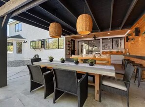 Outdoor dining - Premium Home with Luxury Designer Interiors (Lancaster)