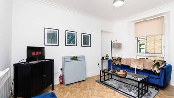TV, fireplace, offices