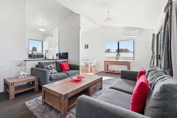 Open-plan living with smart TV