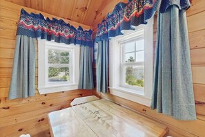 Interior - Lakefront cottage with full kitchen, firepit, gas grill, Wifi, a/c (Greenville)