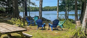 Secluded waterfront home with private dock, outdoor dining, firepit, WiFi & W/D