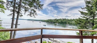 Unique oceanfront home with a deck, tons of natural light, & amazing views